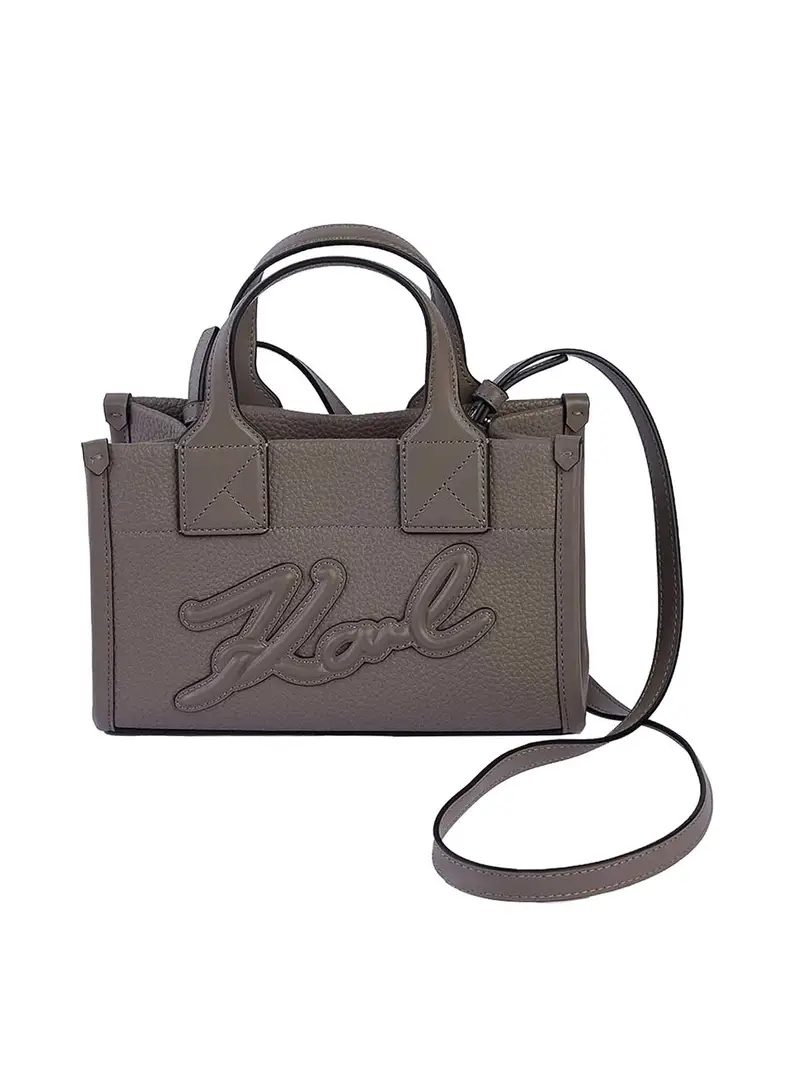 K/quadrata piccola tote sgranata Grigio