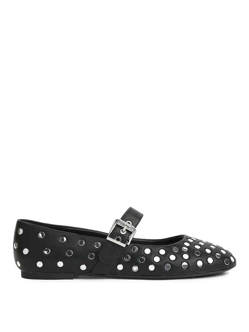 Karo Studded Ballerina Nero