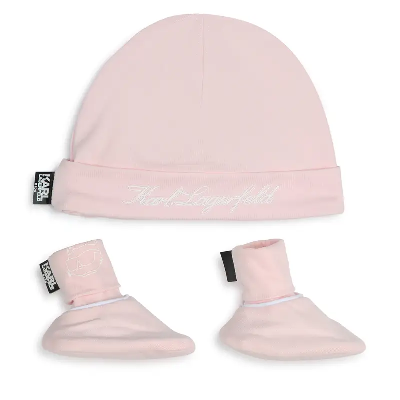 Completo cappello e calzini Karl Lagerfeld Kids Z30180 Rosa