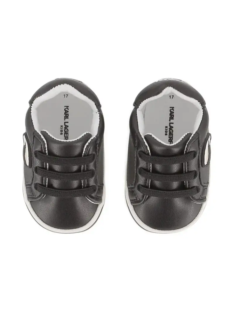 Sneakers con Logo e Lacci Elasticizzati Nero miniatura 3