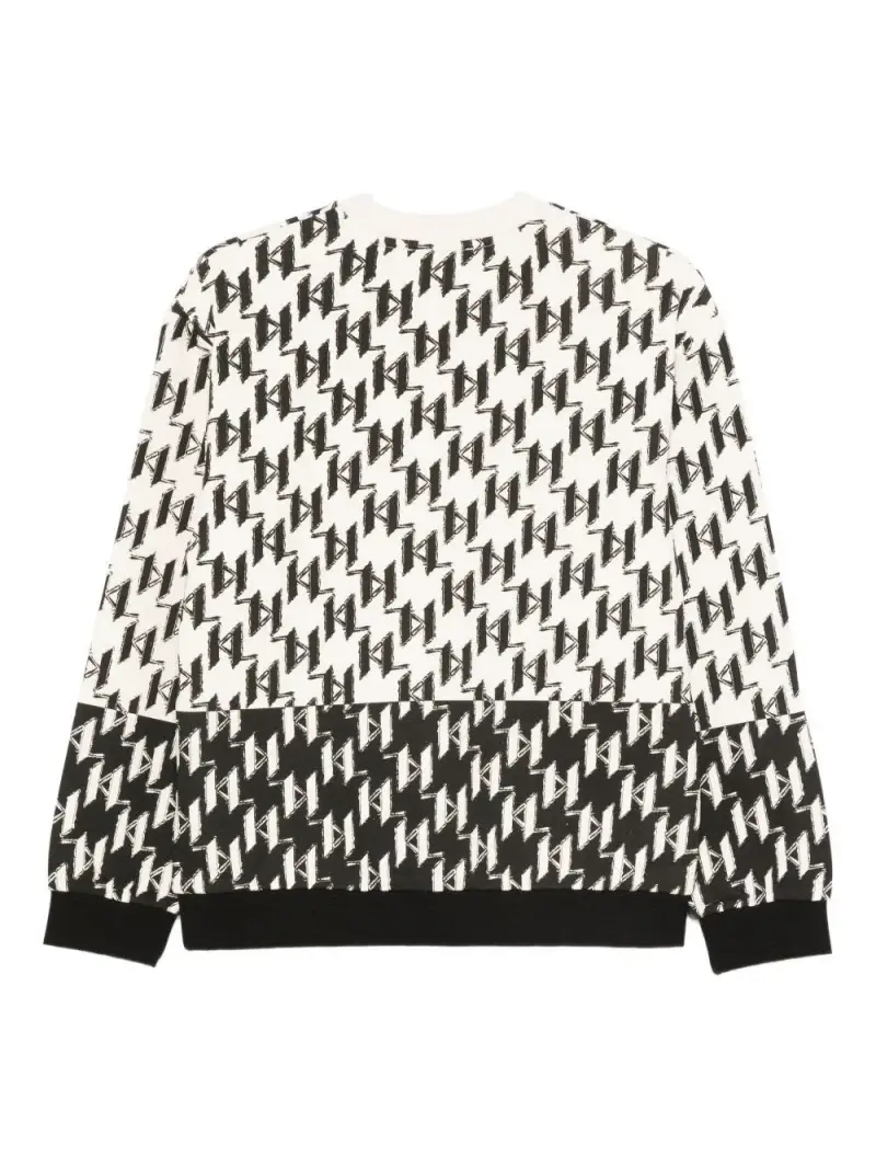 Karl Lagerfeld Kids Maglione Bambino Nero e beige miniatura 2