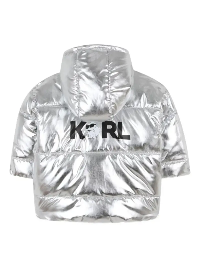 Karl Lagerfeld Kids Giacca Bambino Argento miniatura 2