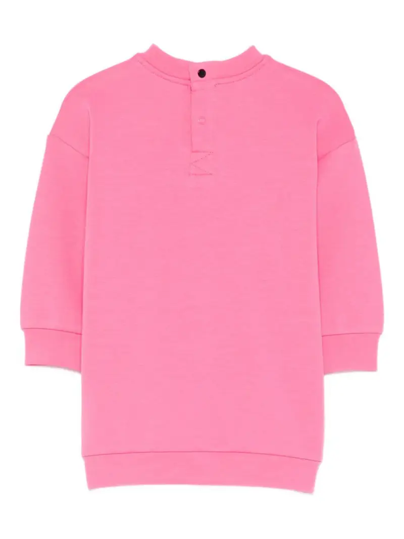 Karl Lagerfeld Kids Felpa Bambino Fucsia con Stampa miniatura 3