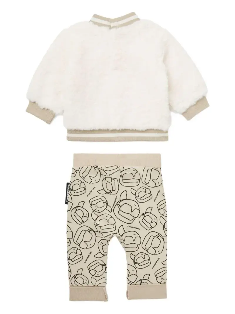 Karl Lagerfeld Kids Completo Bambino Ecru beige miniatura 3