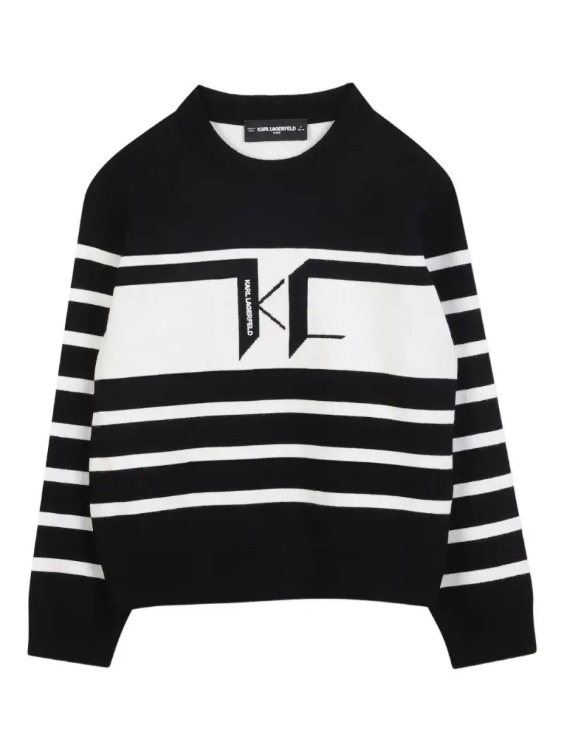 Karl Lagerfeld Kids Maglione nero e bianco