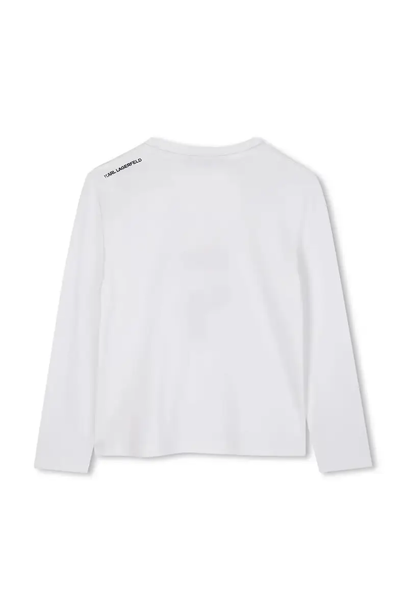 longsleeve in cotone bambino/a colore bianco Z30953 miniatura 2
