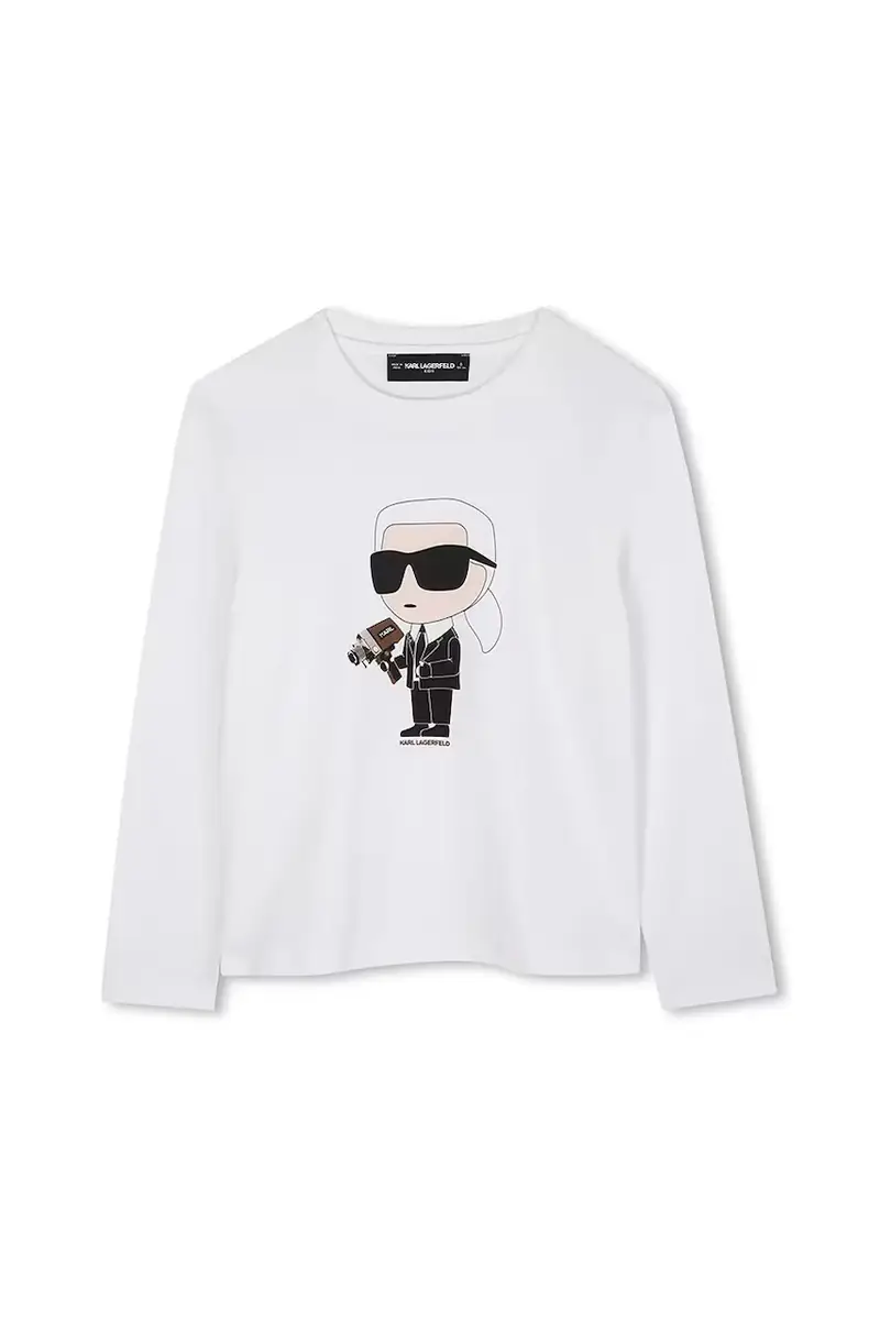 longsleeve in cotone bambino/a colore bianco Z30953