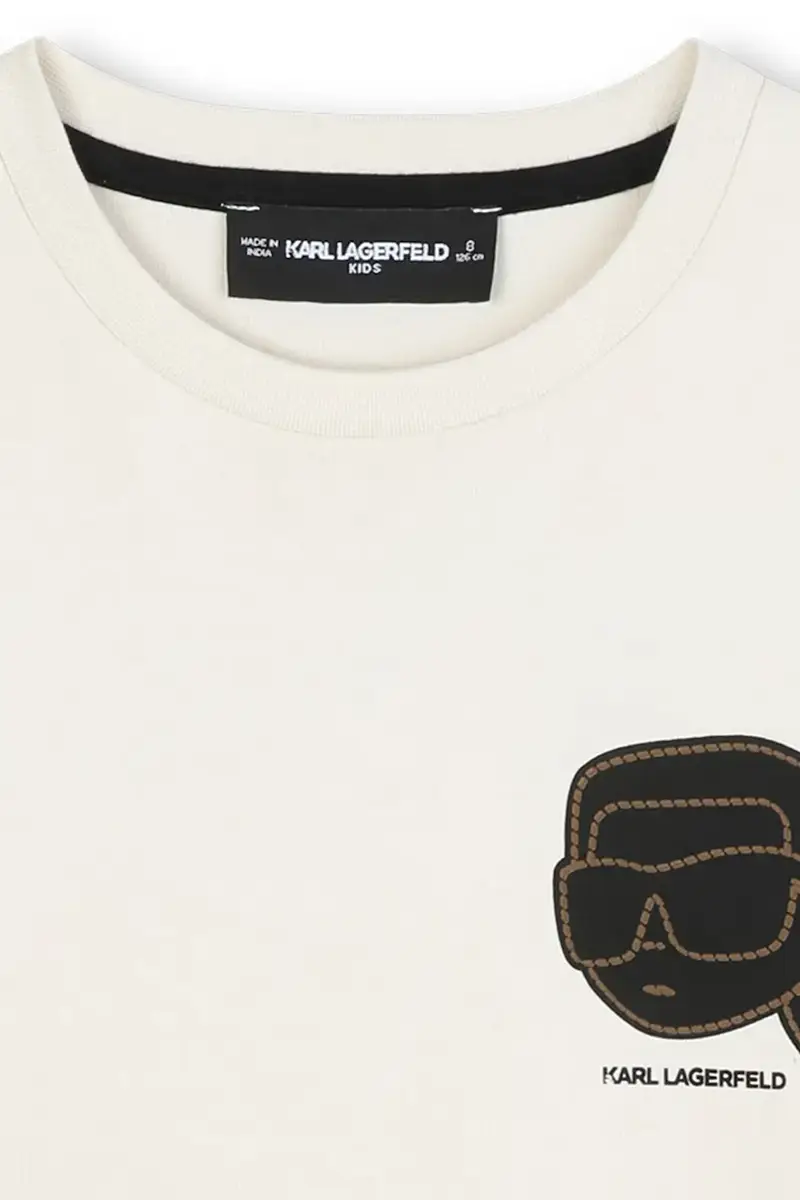 longsleeve in cotone bambino/a colore bianco Z30955 miniatura 3