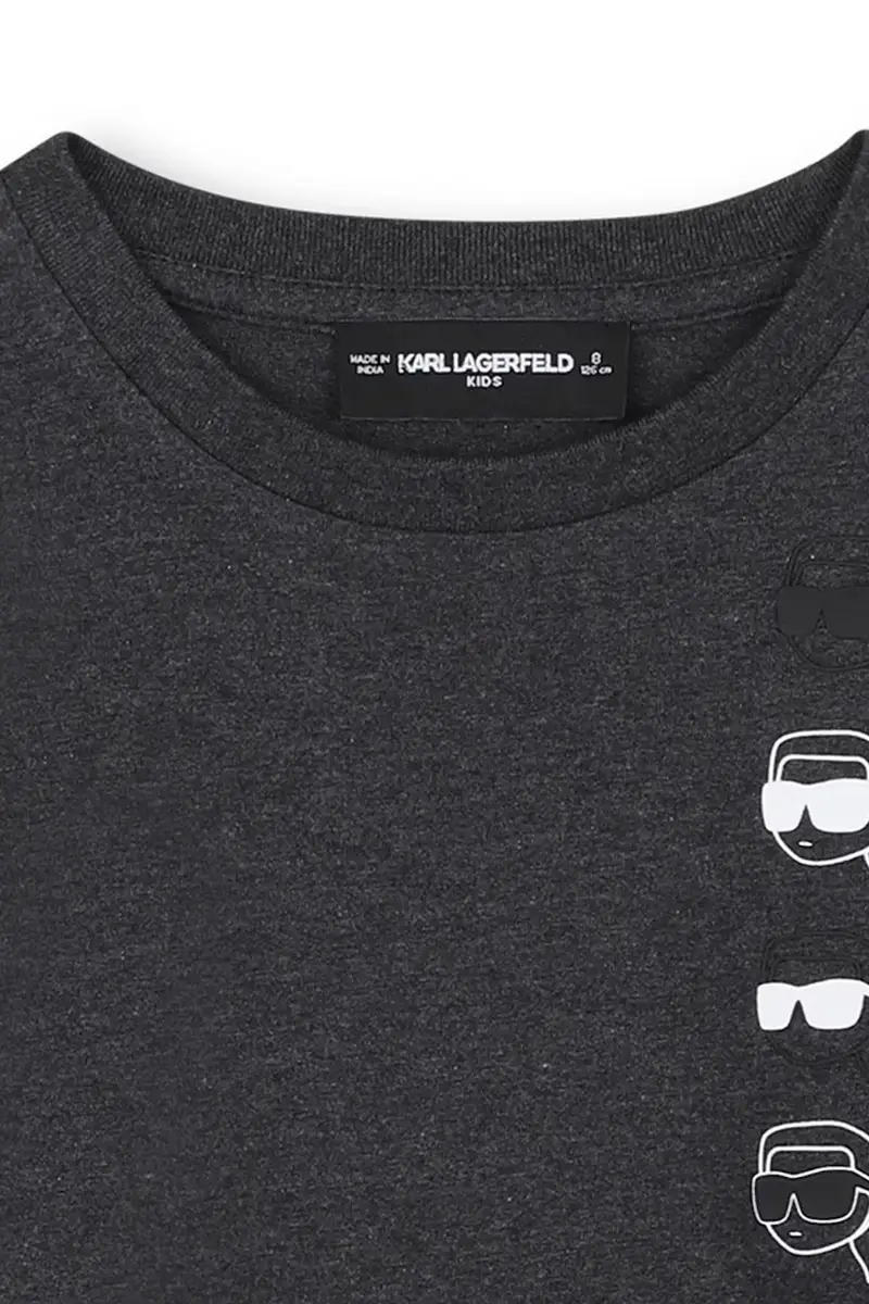 longsleeve in cotone bambino/a colore grigio Z30951 miniatura 3