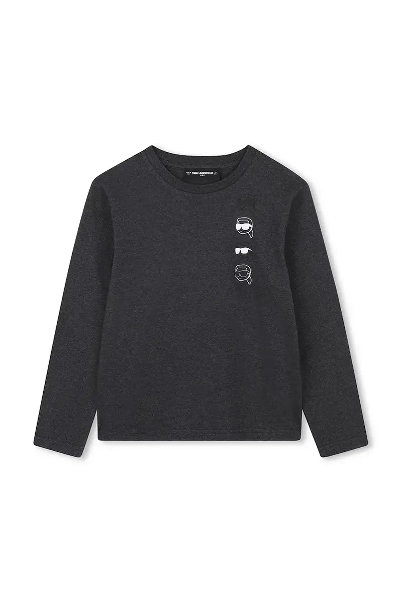 longsleeve in cotone bambino/a colore grigio Z30951