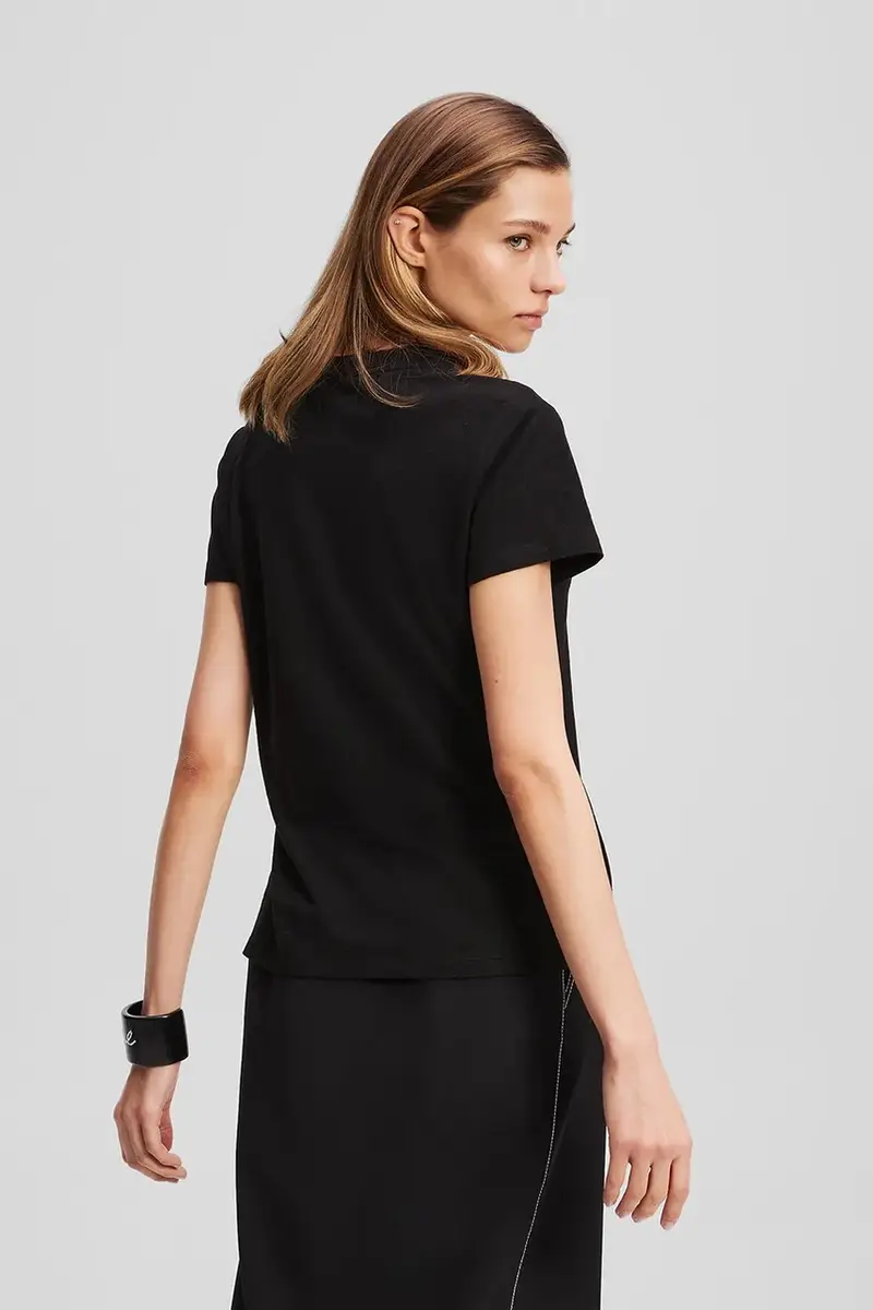 maglietta in lino donna colore nero A3W17070 miniatura 2