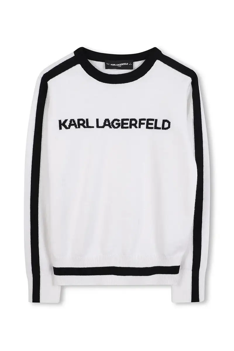 maglione con aggiunta di cashemire bambino/a colore bianco Z30936 miniatura 2