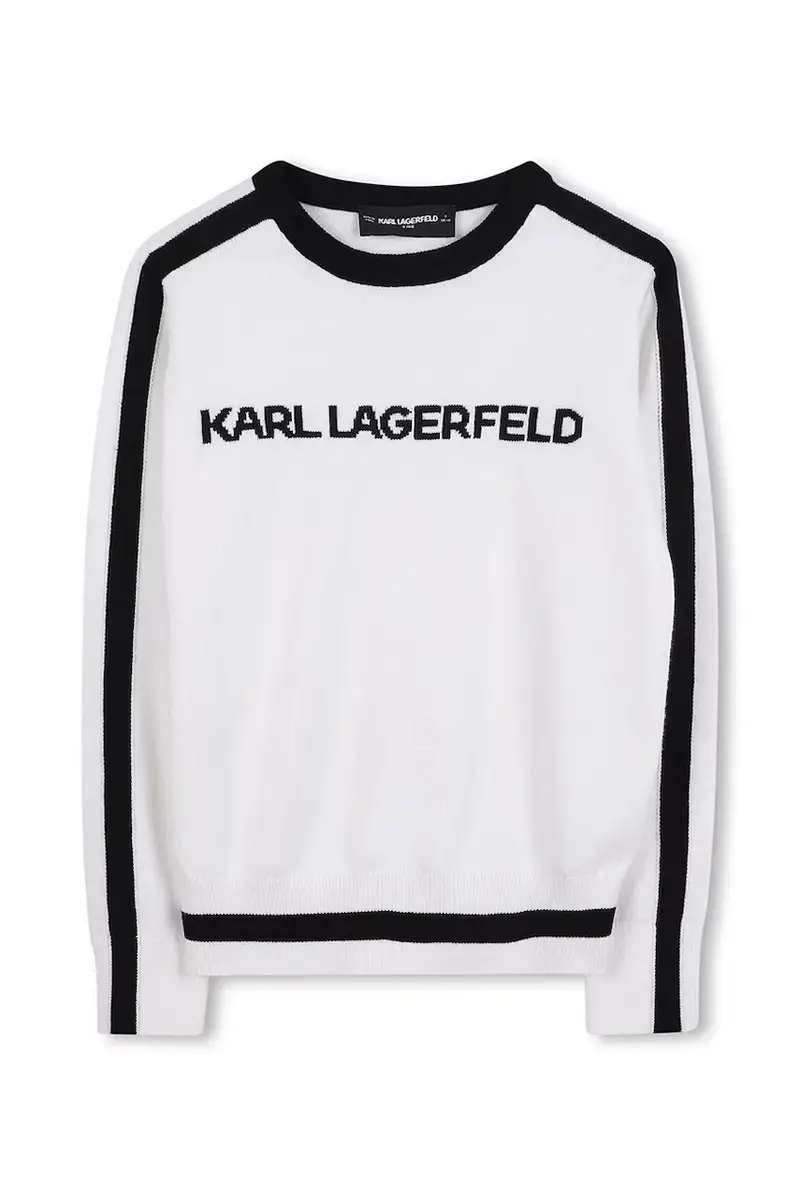 maglione con aggiunta di cashemire bambino/a colore bianco Z30936 miniatura 2