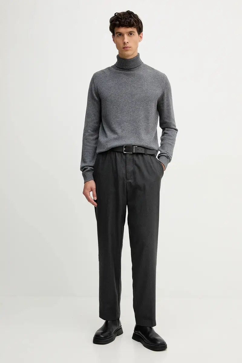 maglione con lana colore grigio 554305.655024 miniatura 2