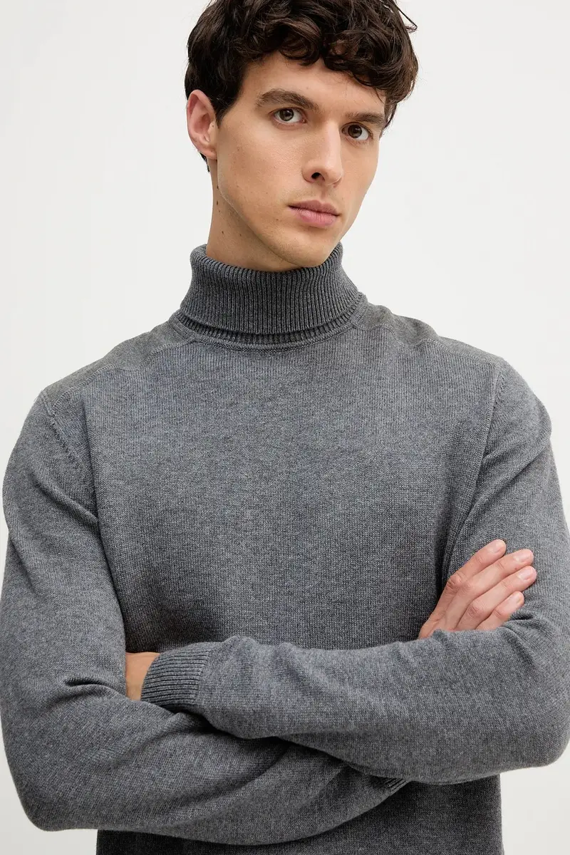 maglione con lana colore grigio 554305.655024 miniatura 4