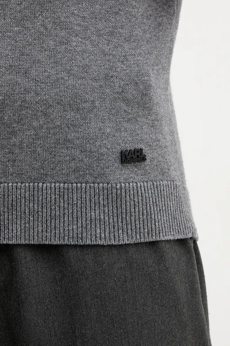 maglione con lana colore grigio 554305.655024 miniatura 5