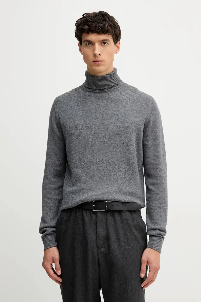 maglione con lana colore grigio 554305.655024