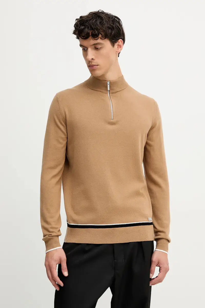 maglione con lana colore marrone 554305.655021