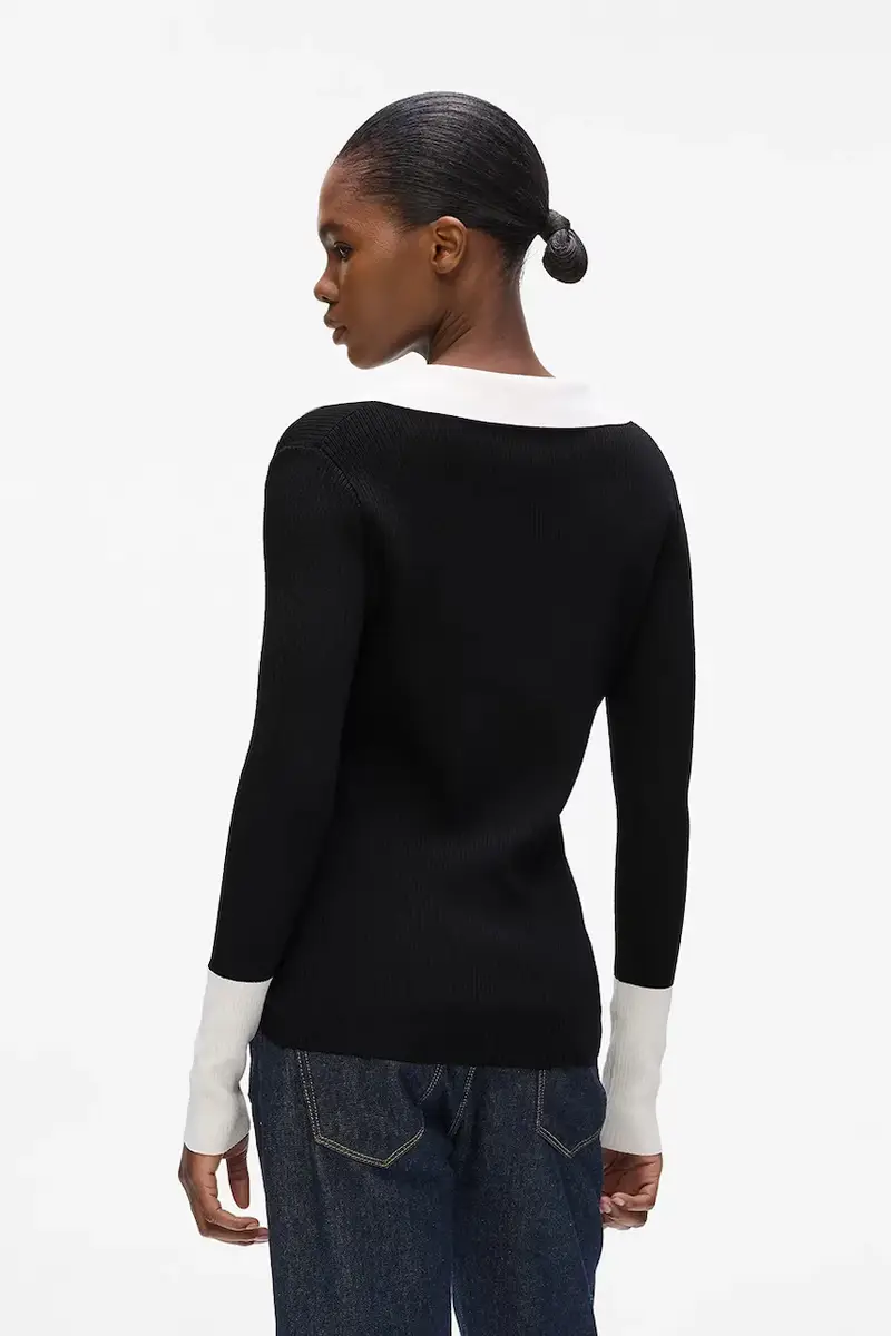 maglione donna colore nero A4W18043 miniatura 2