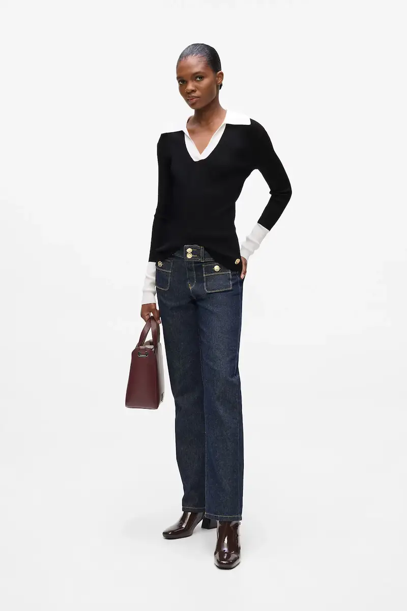 maglione donna colore nero A4W18043 miniatura 4