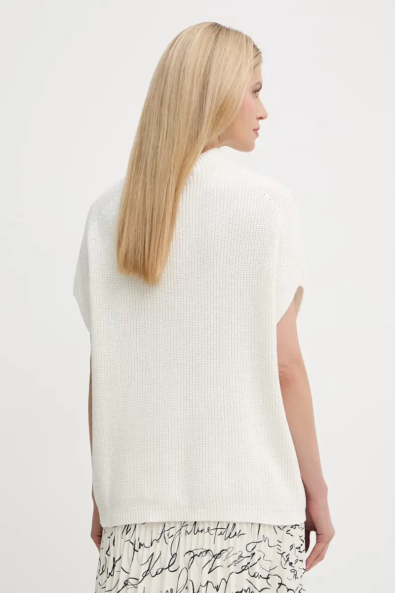 maglione in cotone donna colore beige A3W18024 miniatura 3