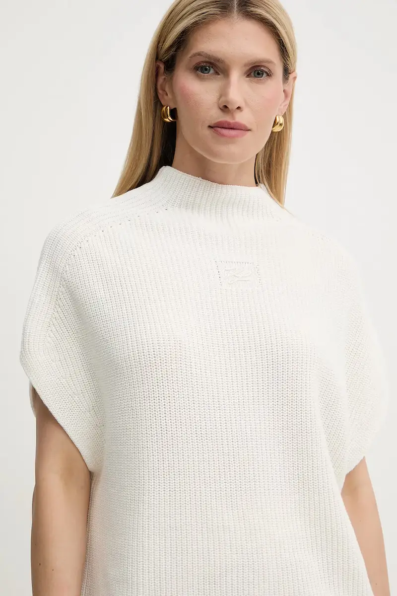 maglione in cotone donna colore beige A3W18024 miniatura 4