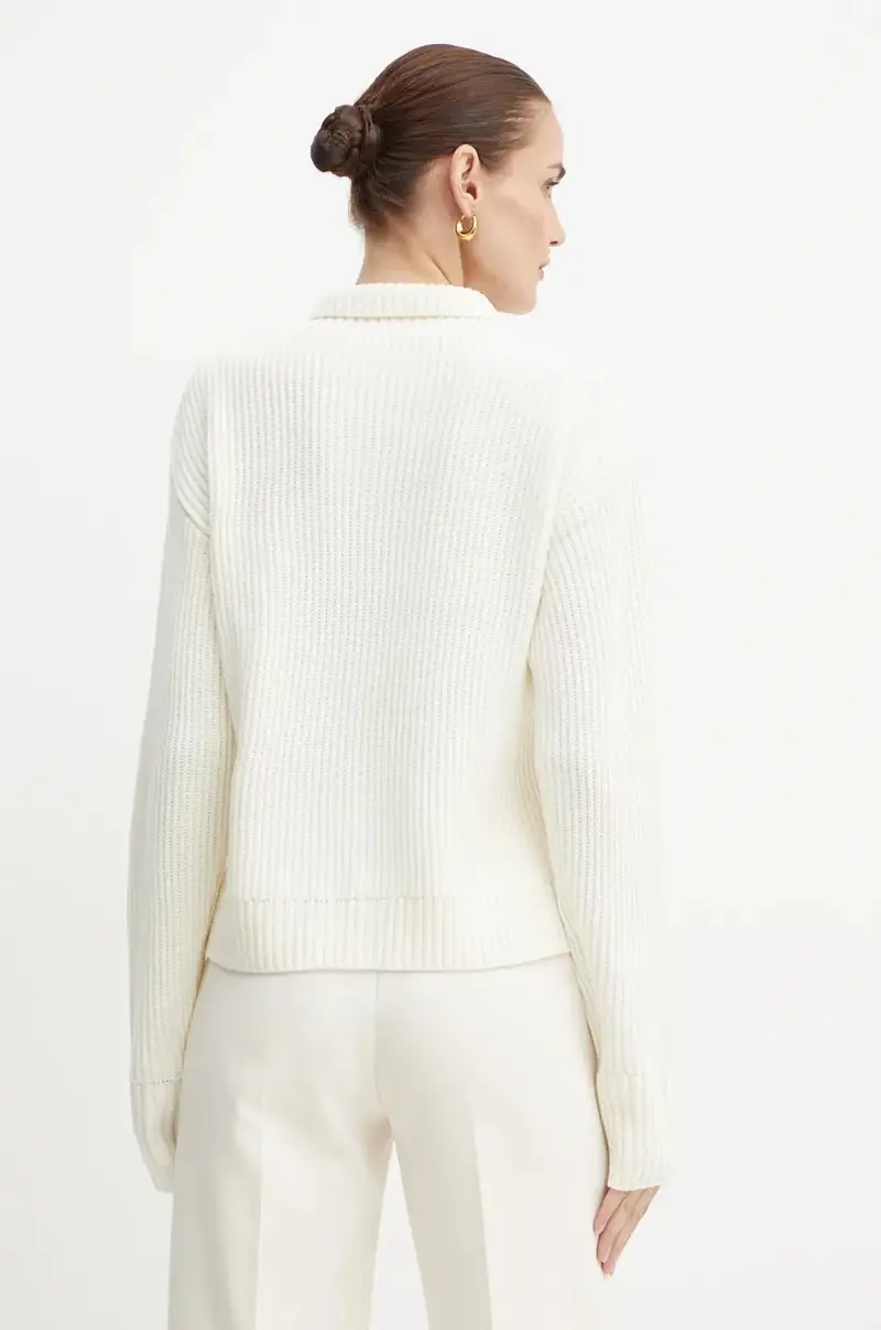 maglione in lana donna colore beige 246W2000 miniatura 3