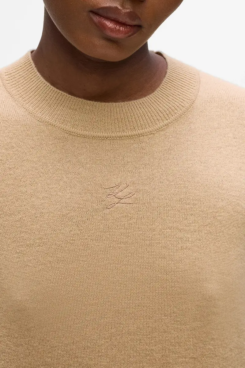 maglione in lana donna colore beige A4W18048 miniatura 3