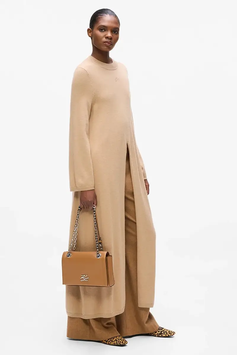 maglione in lana donna colore beige A4W18048 miniatura 4