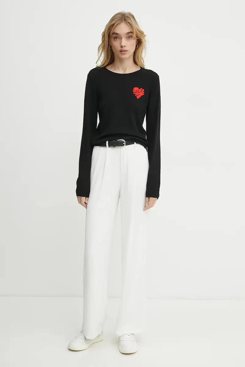 maglione in lana donna colore nero A1W18051 miniatura 2