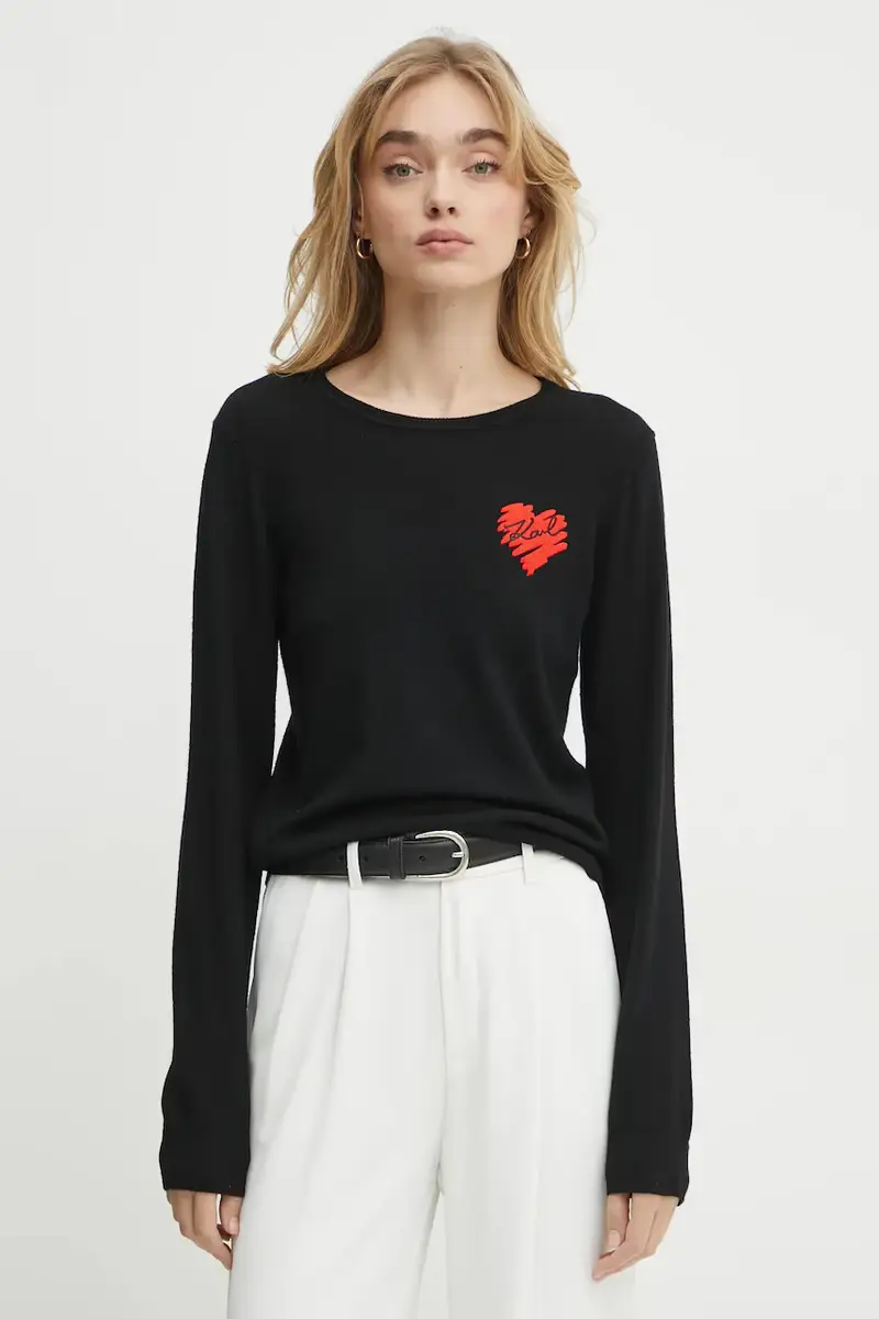 maglione in lana donna colore nero A1W18051