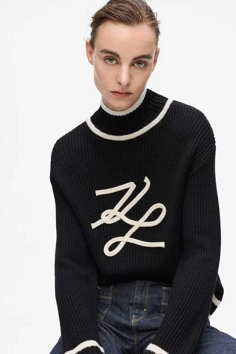 maglione in lana donna colore nero A4W18051 miniatura 2