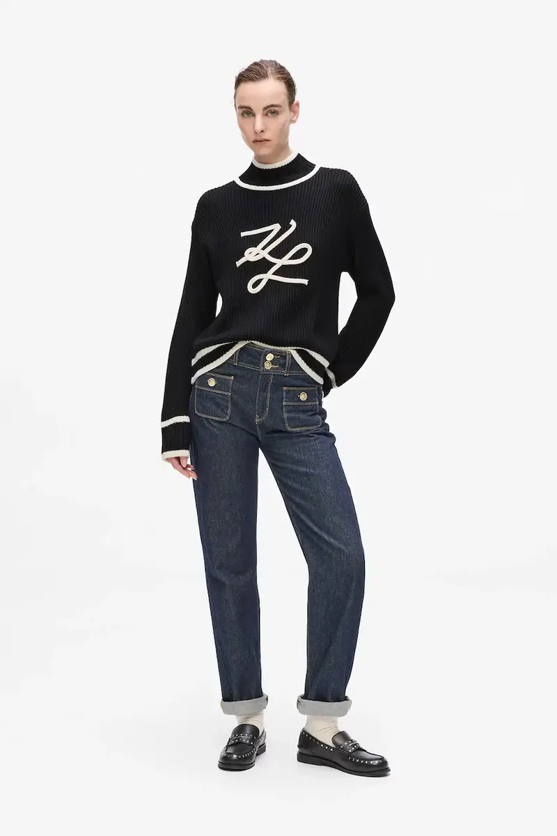 maglione in lana donna colore nero A4W18051 miniatura 3