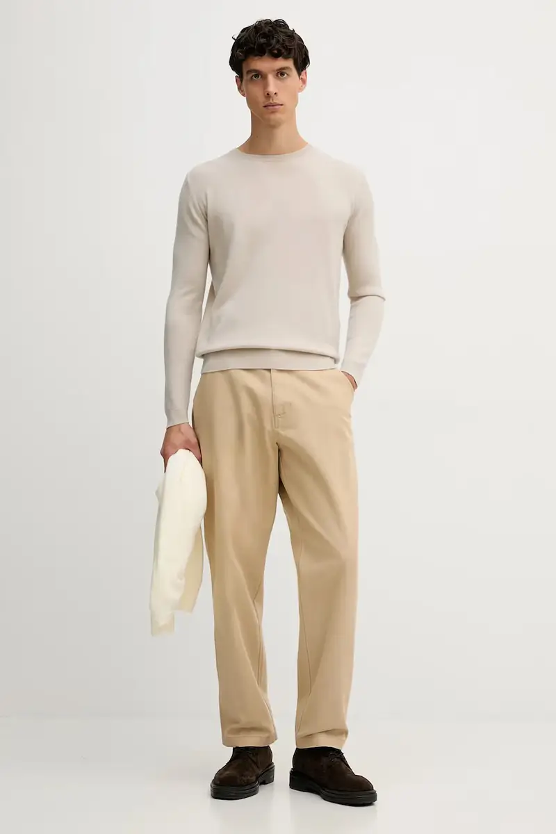 maglione in lana uomo colore beige 554399.655000 miniatura 2