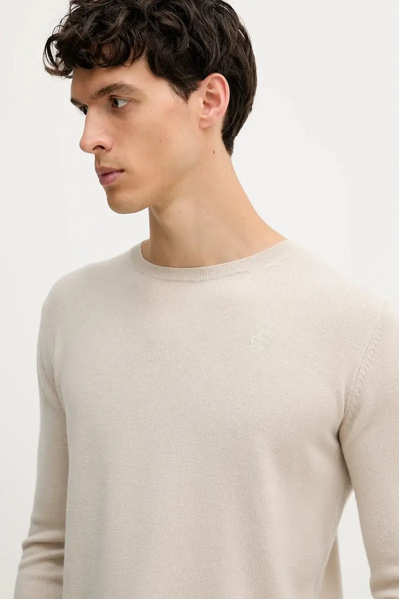 maglione in lana uomo colore beige 554399.655000 miniatura 4