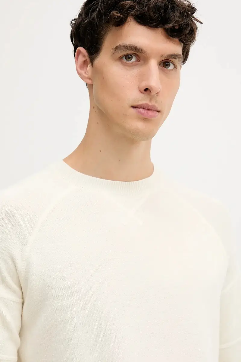 maglione in lana uomo colore beige 554399.655012 miniatura 4