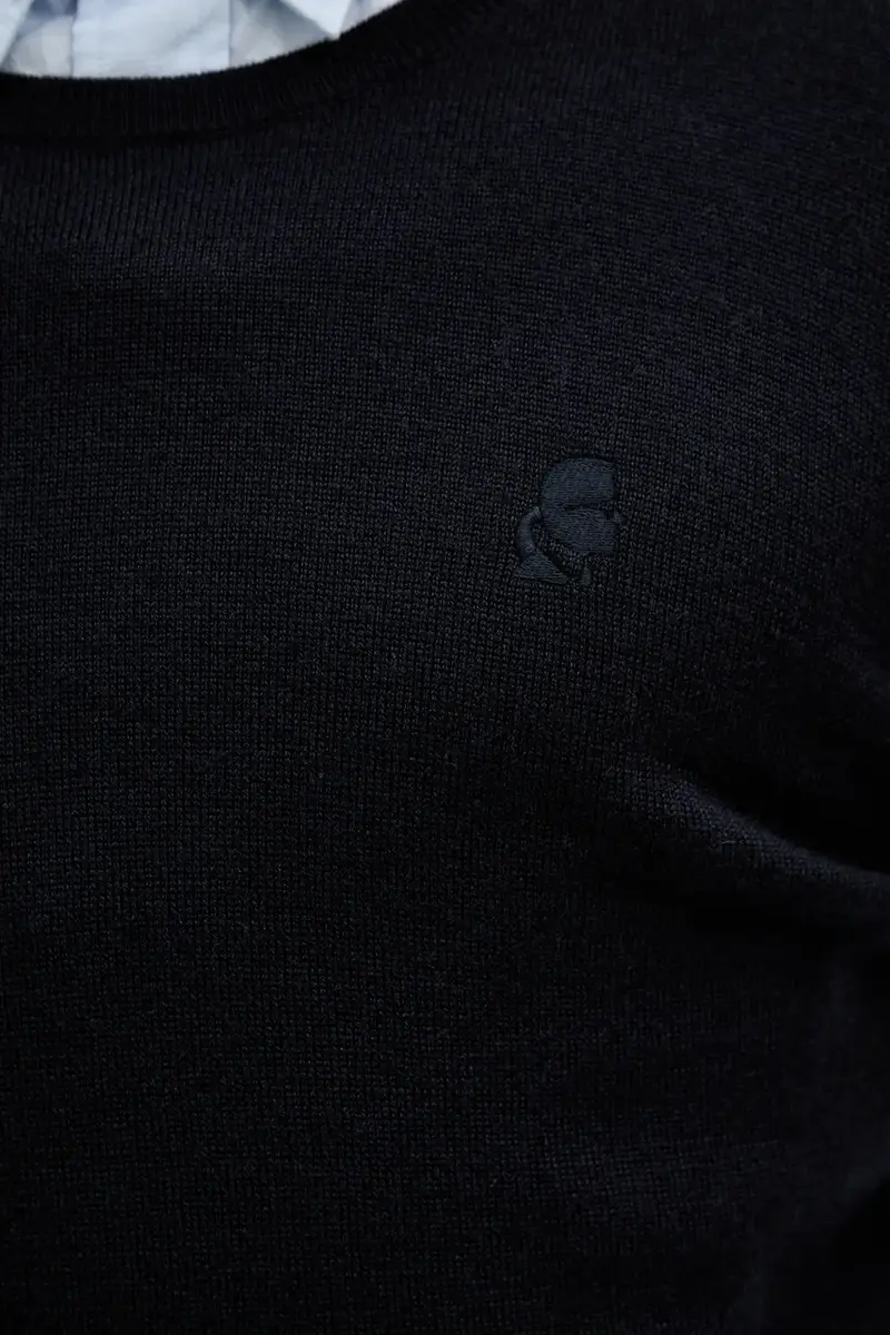 maglione in lana uomo colore blu navy 553399.655000 miniatura 5