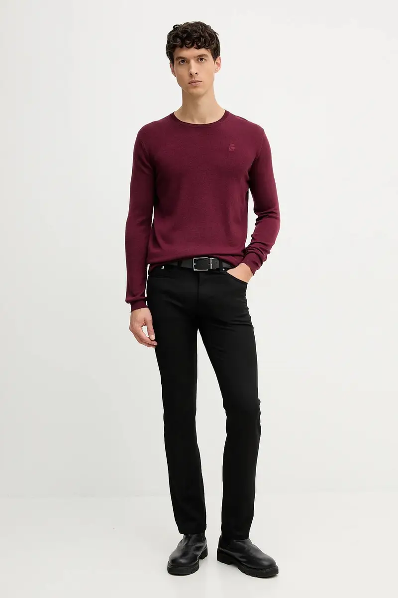 maglione in lana uomo colore granata 554399.655000 miniatura 2