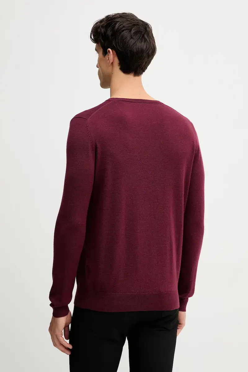 maglione in lana uomo colore granata 554399.655000 miniatura 3