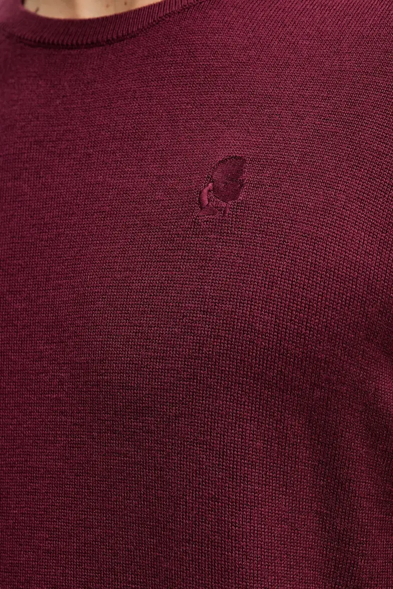 maglione in lana uomo colore granata 554399.655000 miniatura 5