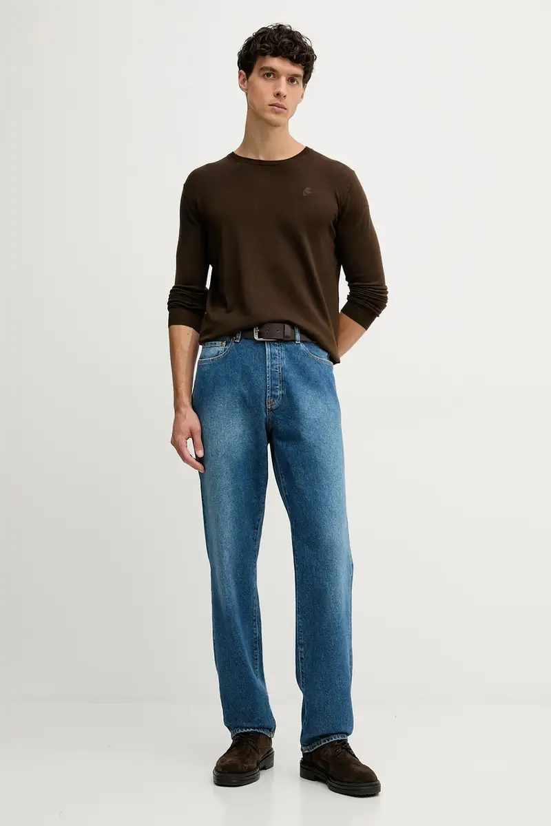 maglione in lana uomo colore marrone 554399.655000 miniatura 2