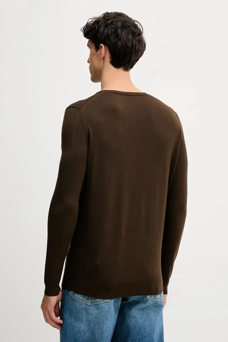 maglione in lana uomo colore marrone 554399.655000 miniatura 3