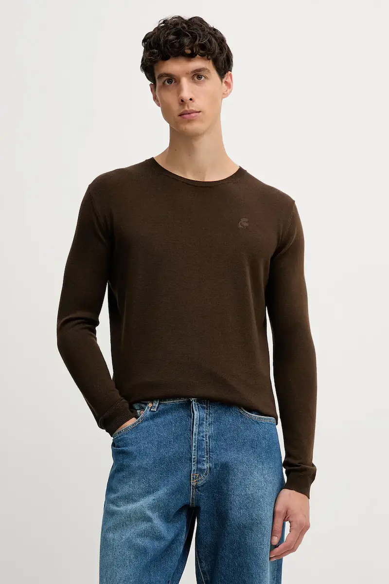 maglione in lana uomo colore marrone 554399.655000