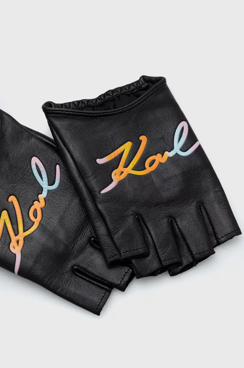 manicotti in pelle donna Nero miniatura 2