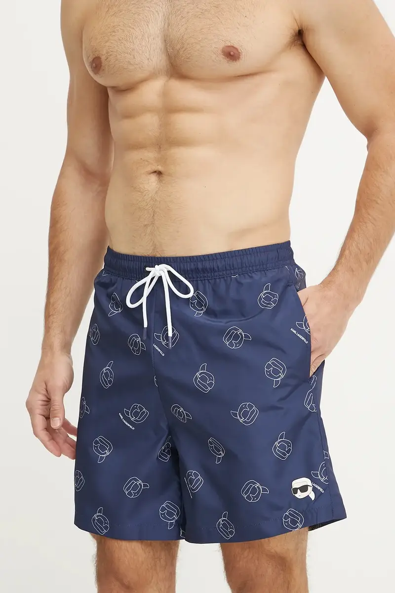 pantaloncini da bagno colore blu navy A1M46060 miniatura 2