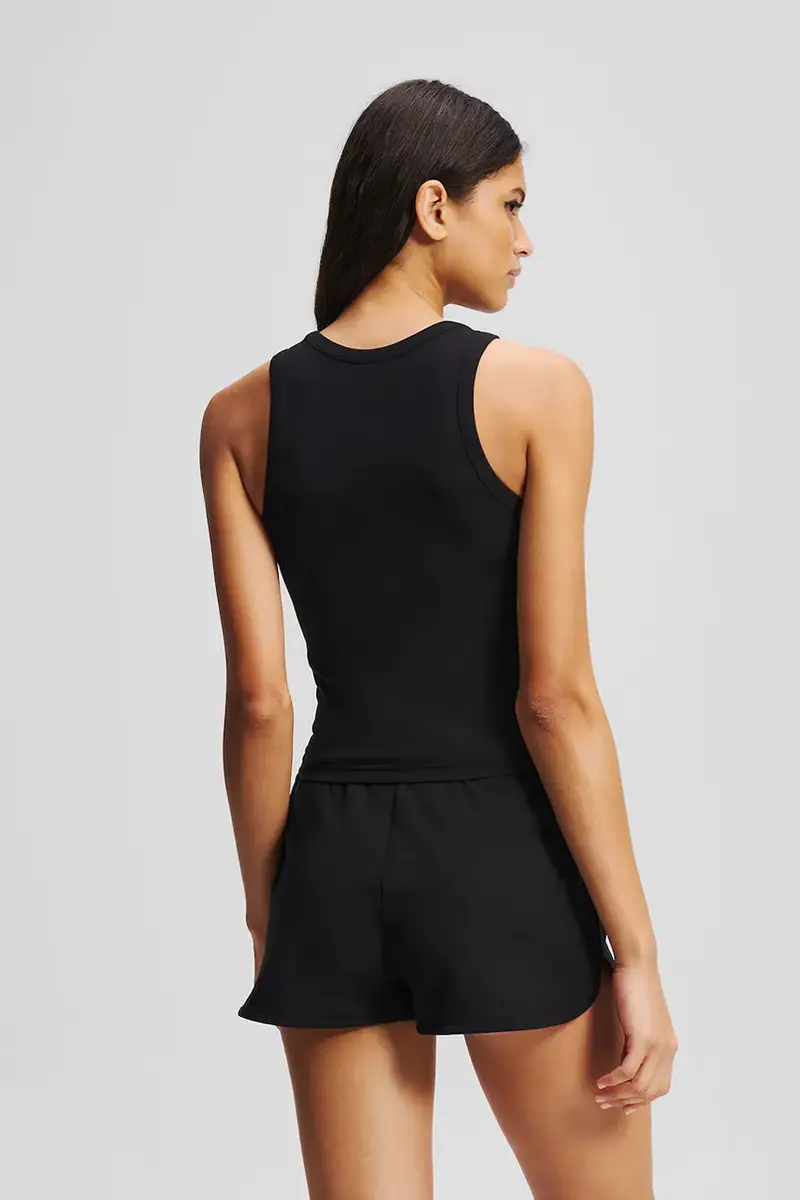 pantaloncini donna colore nero con applicazione A3W44007 miniatura 2