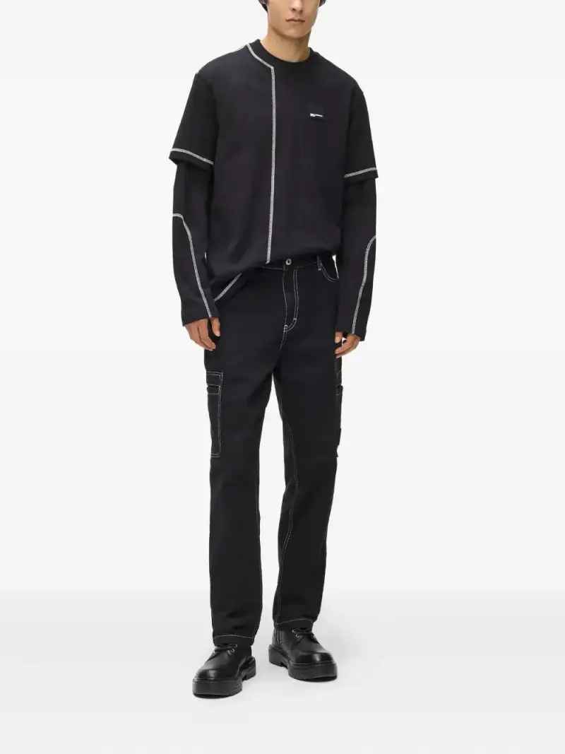 Karl Lagerfeld Pantaloni cargo Nero 4198972 miniatura 3