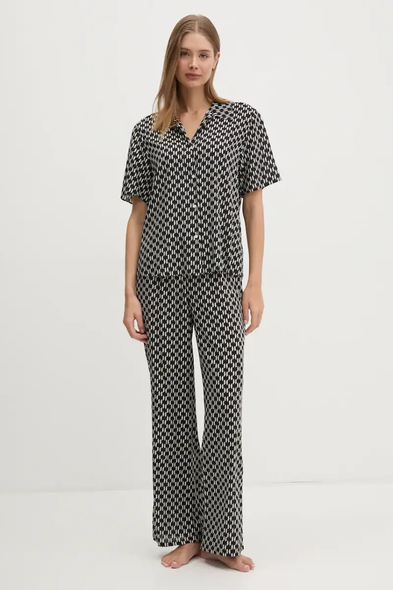 pantaloni donna colore nero A1W46045 miniatura 2