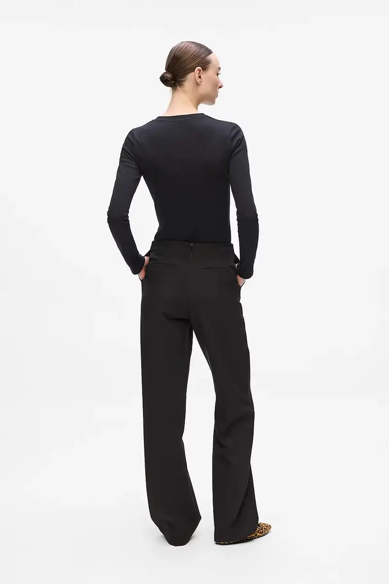 pantaloni donna colore nero A4W10110 miniatura 2