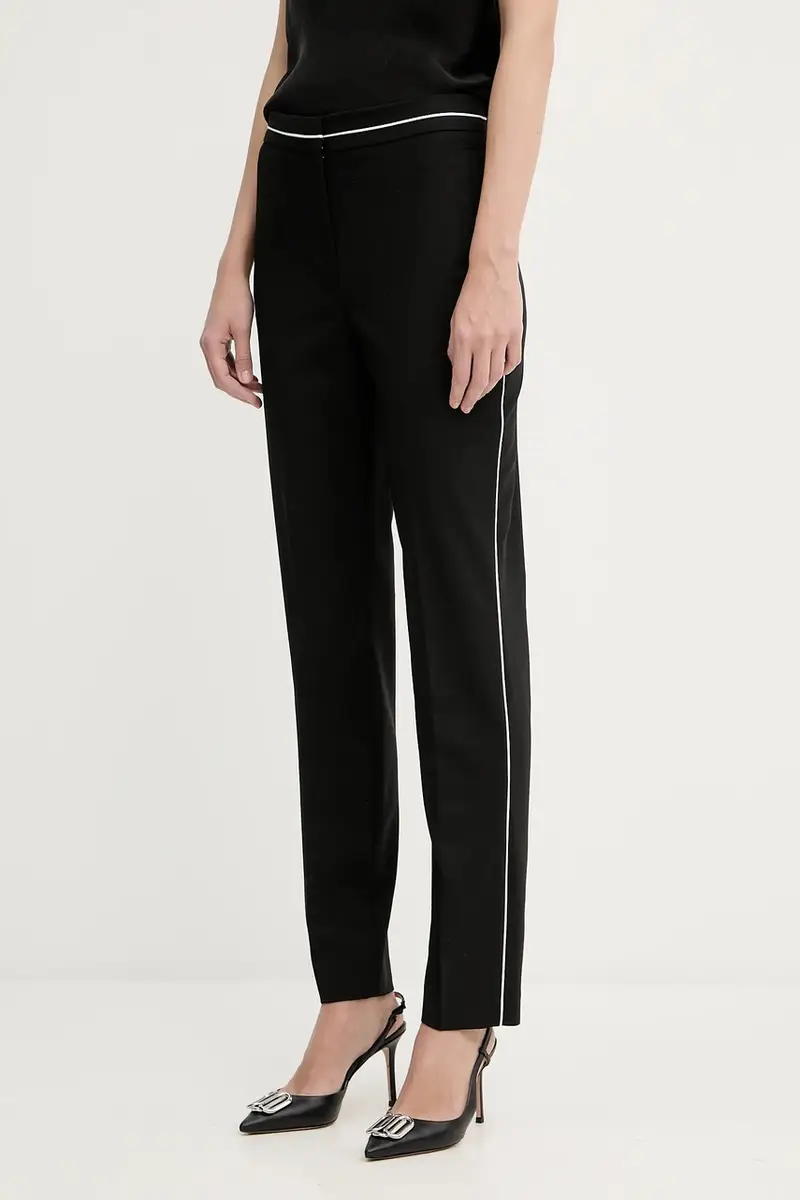 pantaloni in misto lana donna colore nero A3W10094